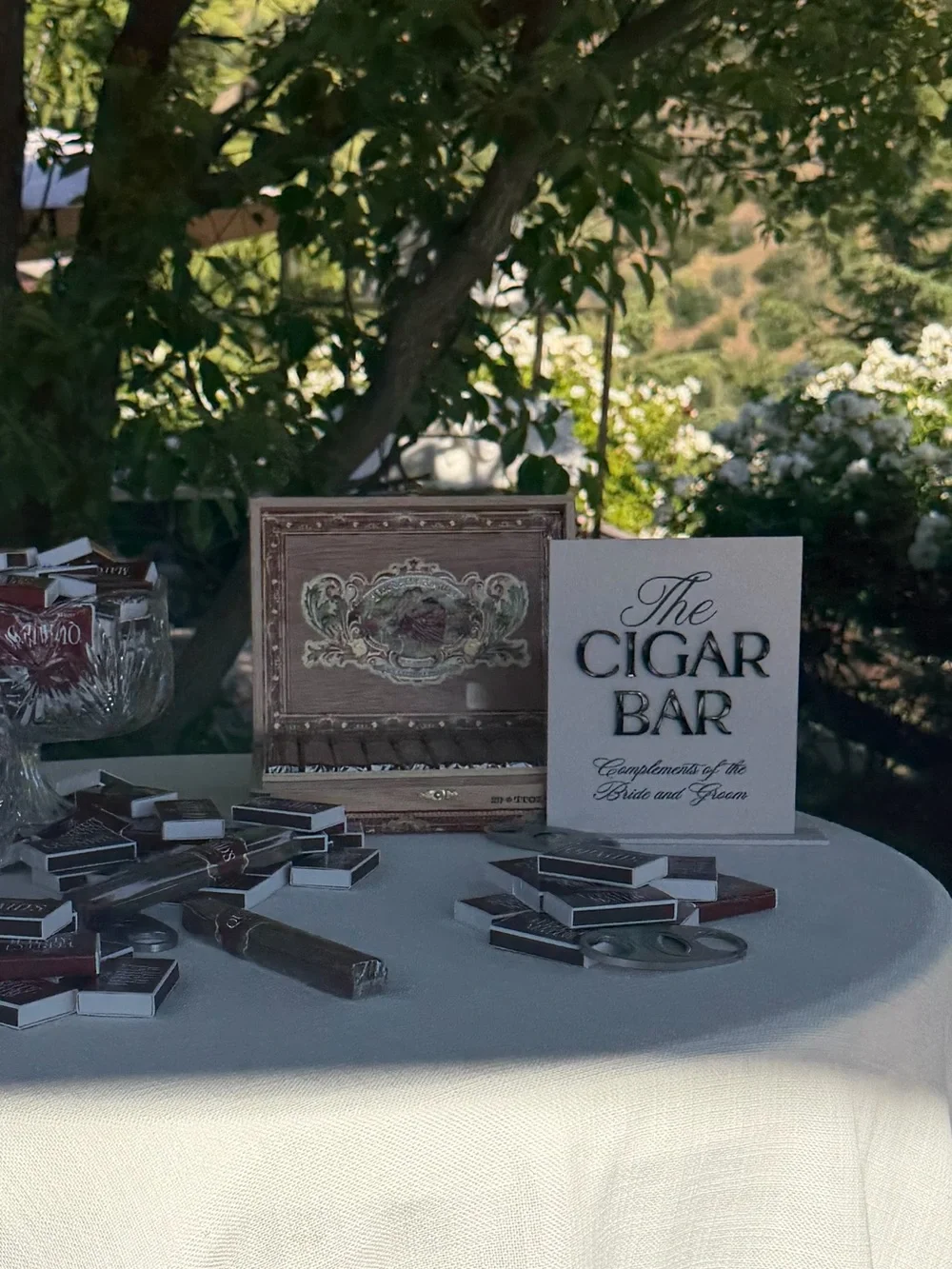 Cigar Bar Sign Black & Cream